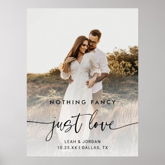 Budget Foto niets Fancy gewoon liefdesweddenschap Poster (Voorkant)