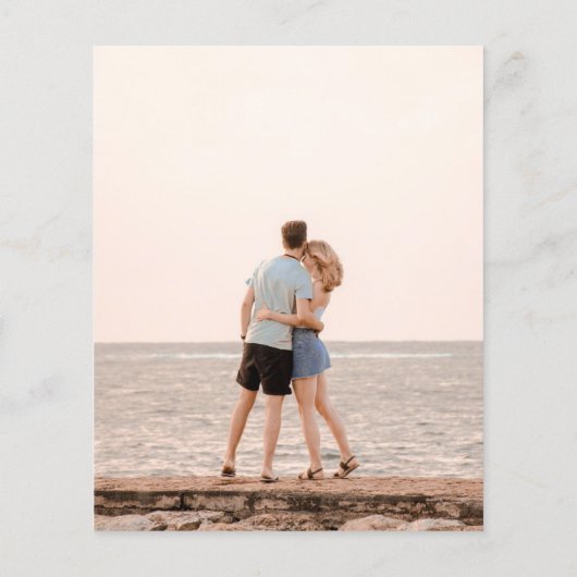 BUDGET Foto Opslaan Datum Minimalistisch Eenvoudig Flyer (Achterkant)