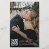 Budget foto overlay QR code bruiloft uitnodiging Flyer (Achterkant)
