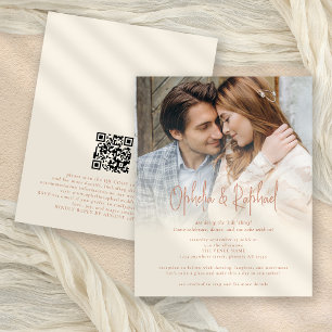 Budget foto Overlay QR Terracotta Cream Bruiloft