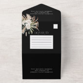 Budget foto pampas eucalyptus bruiloft all in one uitnodiging (Buitenkant)