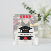 Budget Foto Pet Red Black 2022 Afstudeerder Aankon (Staand voorkant)