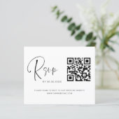 Budget Foto QR Code RSVP Weddenschap Website (Staand voorkant)