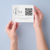 Budget Foto QR Code RSVP Weddenschap Website Flyer (Hand)