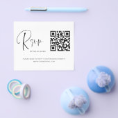 Budget Foto QR Code RSVP Weddenschap Website Flyer (Enkel)