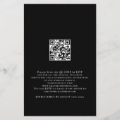 Budget Foto QR-codescript bruiloft Black Uitnodige (Achterkant)