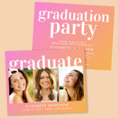 Budget foto Roze Graduation Party uitnodiging