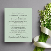 Budget Foto Sage Green Wedding Reception nodigt ui
