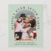 Budget Foto Sage Green Wedding Reception nodigt ui (Voorkant)