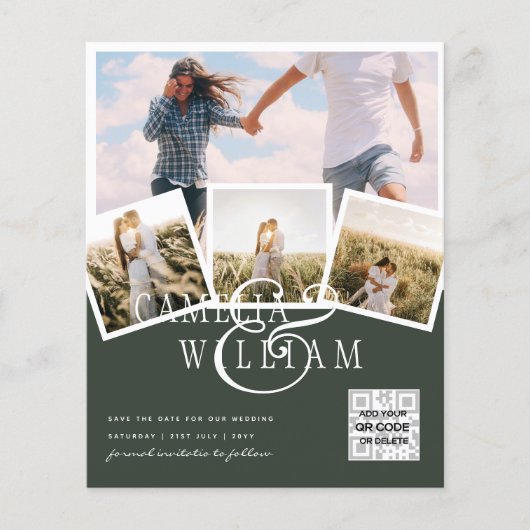 BUDGET FOTO Save Dates INVITIONS - gemengde kleure Flyer (Voorkant)