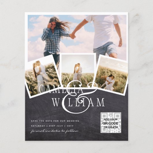 BUDGET FOTO Save Dates INVITIONS - gemengde kleure Flyer (Voorkant)