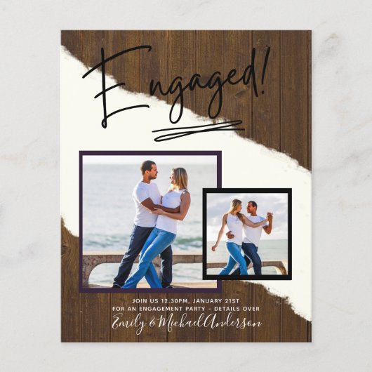 BUDGET FOTO UITNODIGING AANKONDIGING SCRIPT FLYER (Voorkant)
