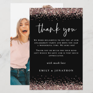 Budget Foto Verloving Roos Gold Glitter Bedankt