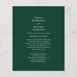 BUDGET FOTO Wedidng Emerald Green Monochrome Flyer