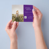 BUDGET FOTO WEDING INVITATION Paars Berry Flyer (Hand)