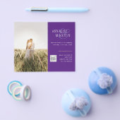 BUDGET FOTO WEDING INVITATION Paars Berry Flyer (Enkel)