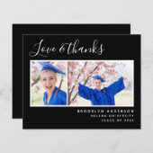 Budget Foto zwart Afstuderen - Hartelijk dank (Voorkant / Achterkant)