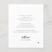 Budget foto zwart-wit bruiloft dank u flyer (Achterkant)