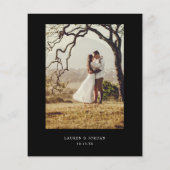 Budget Foto Zwart & Wit Bruiloft Save The Date Flyer (Achterkant)