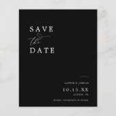 Budget Foto Zwart & Wit Bruiloft Save The Date Flyer (Voorkant)