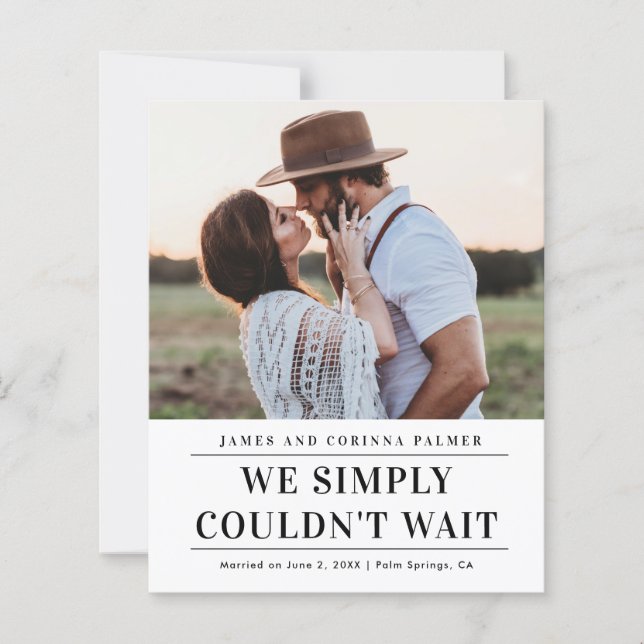 Budget Fotobruiloft Aankondiging (Voorkant)