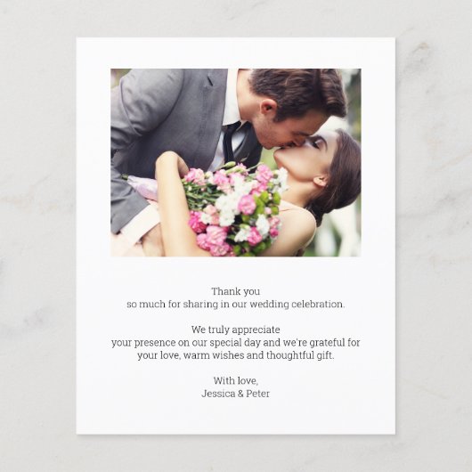 Budget Fotobruiloft Hartelijk dank Flyer (Achterkant)