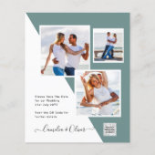 Budget Fotobruiloft Uitnodiging Opslagdatum QR-cod (Voorkant)