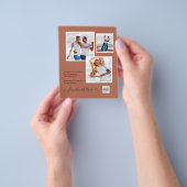 BUDGET Fotobruiloft Uitnodiging Opslagdatum QR-cod Flyer (Hand)