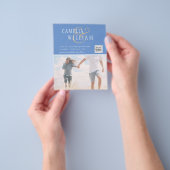 BUDGET Fotobruiloft Uitnodiging Opslagdatum QR-cod Flyer (Hand)