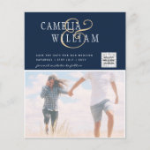 BUDGET Fotobruiloft Uitnodiging Opslagdatum QR-cod Flyer (Voorkant)