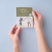 BUDGET Fotobruiloft Uitnodiging Opslagdatum QR-cod Flyer (Hand)