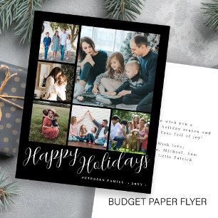 Budget fotocollage Kerstkaart met de feestdagen Flyer