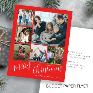 Budget fotocollage Kerstkaart met wenskaart Flyer