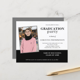 Budget Fotonaam Graduparty Uitnodiging