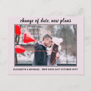 BUDGET Foto's Change of Plans Save the Date Weddin Briefkaart
