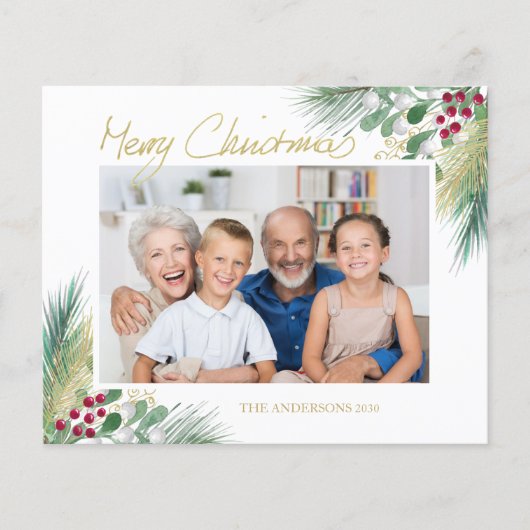 Budget foto's Foliage Berries Kerst (Voorkant)