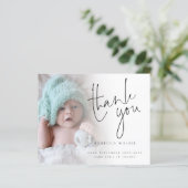 Budget Fotoscript Dank u geboorteaankondiging (Staand voorkant)