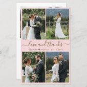 Budget Fotoscript roze gouden bruiloft Hartelijk d (Voorkant / Achterkant)