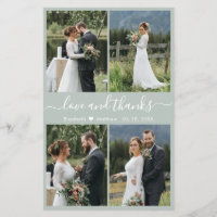 Budget Fotoscript Sage Green Wedding Bedankt