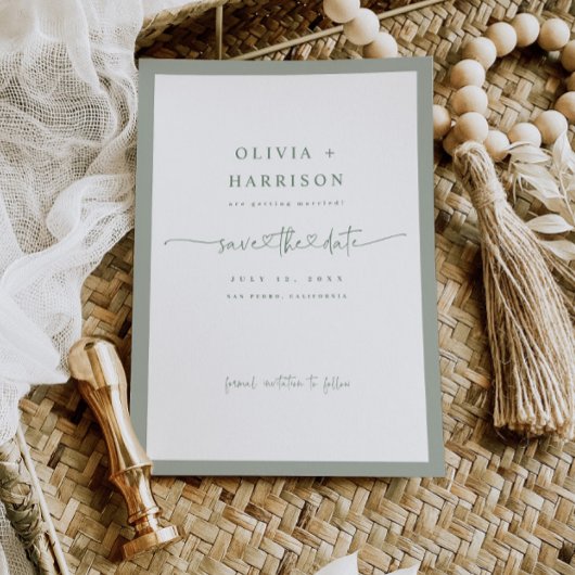 Budget Frame Save The Date Aankondiging Fotokaart