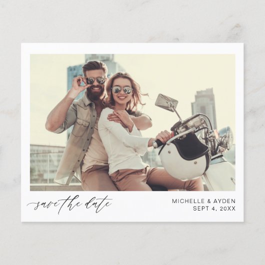 Budget Fun Mod Instant Photo Save the Date Flyer (Voorkant)