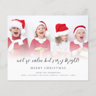 BUDGET Fun not so Calm Script Photo Holiday Kaart