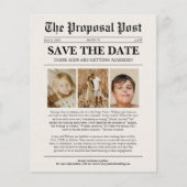 Budget Fun Photo Bruiloft Krant Save The Date (Voorkant)