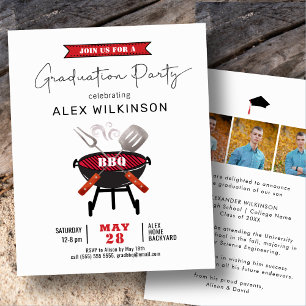 BUDGET Fun Rood Script Foto AFSTUDEERDER BBQ Uitno