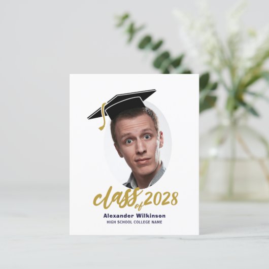 BUDGET Fun Script Afstudeerder Pet Foto Afstudeerd (Staand voorkant)