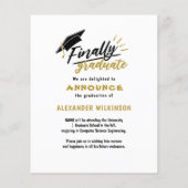 BUDGET Fun Script Afstudeerder Pet Foto Afstudeerd (Achterkant)