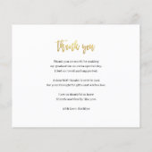 BUDGET Fun Script Modern Foto Grad Bedankkaart Flyer (Achterkant)