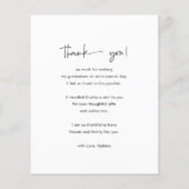 BUDGET Fun Script Moderne Afstuderen Hartelijk dan Flyer (Achterkant)