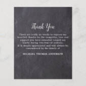 Budget Funérailles 3 Photo Carte de remerciements (Dos)