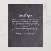 Budget Funérailles Sympathie Carte de remerciement (Dos)